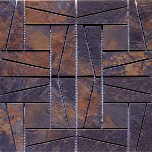 Modern Slate 16 by 16 Decorative Tile Color-Multi